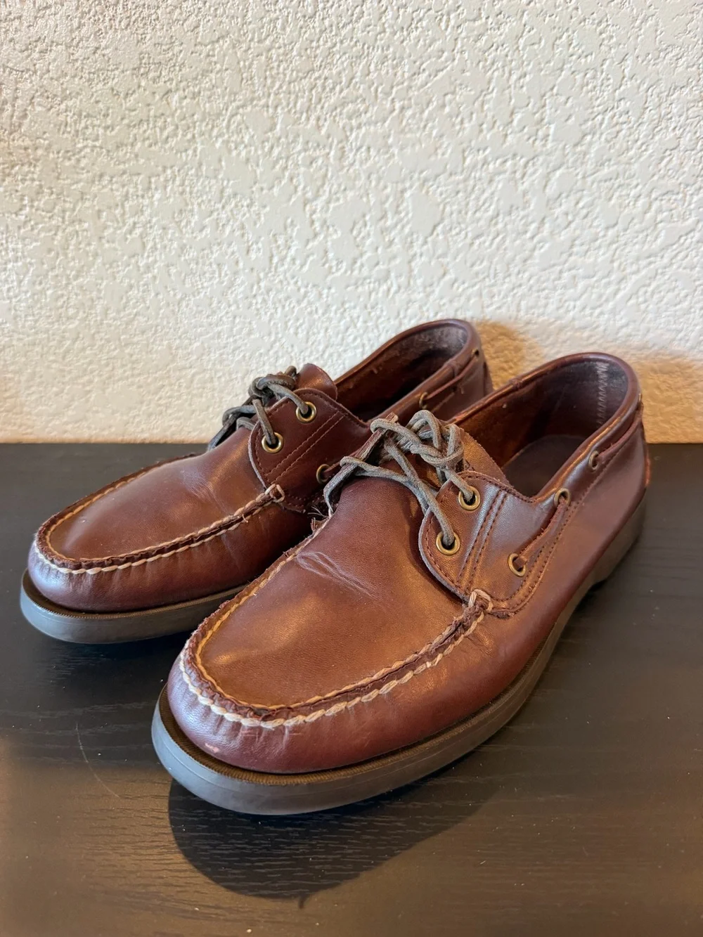 Polo Sport Ralph Lauren Brown Leather Boat Shoes